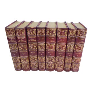Antique Leatherbound Volumes of Alfred Lord Tennyson - Set 6 For Sale