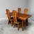 Brutalist Oak Dining Table and Chairs by De Puydt, Belgium, 1960s, Set of 5 For Sale - Image 4 of 14
