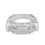 Contemporary 1980s French Vintage 1.20 Carat Diamond 18k White Gold Pave Ring, Size 5 For Sale - Image 3 of 7