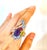 Gemstone Bochic "Capri" Vintage Sapphire & Multi Gem Cocktail Ring 18k Gold & Silver For Sale - Image 7 of 18