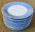 Mid 20th Century Mid 20th Century English Porcelain Blue and White Basketweave Plates for Salad, Cake or Hors d'Oeuvres - Set of 12 For Sale - Image 5 of 16