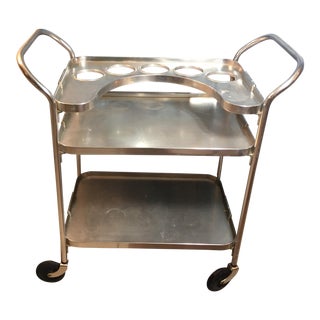 Vintage Aluminum Bar Cart by Kaymet For Sale