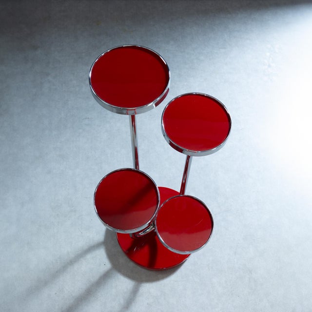 H-54 Flower Etager by Jindrich Halabala for Up Závody, 1930s, in Restored conditions. Designed 1920 to 1949 This piece is...