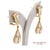 Early 21st Century 18k Yellow Gold 0.50 Ct Natural Diamond and Mother of Pearl Omega Back Earrings, Pair For Sale - Image 5 of 14