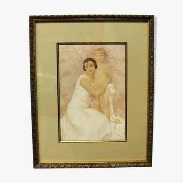 Gustave Lorain, The Mother and the Child, 1930, Lithograph For Sale - Image 10 of 10