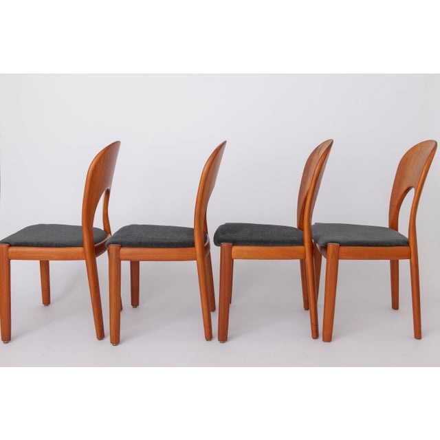 Set of 4 Dining Chairs by Danish Designer Niels Koefoed (1970s). A stunning set of six dining chairs designed by the...