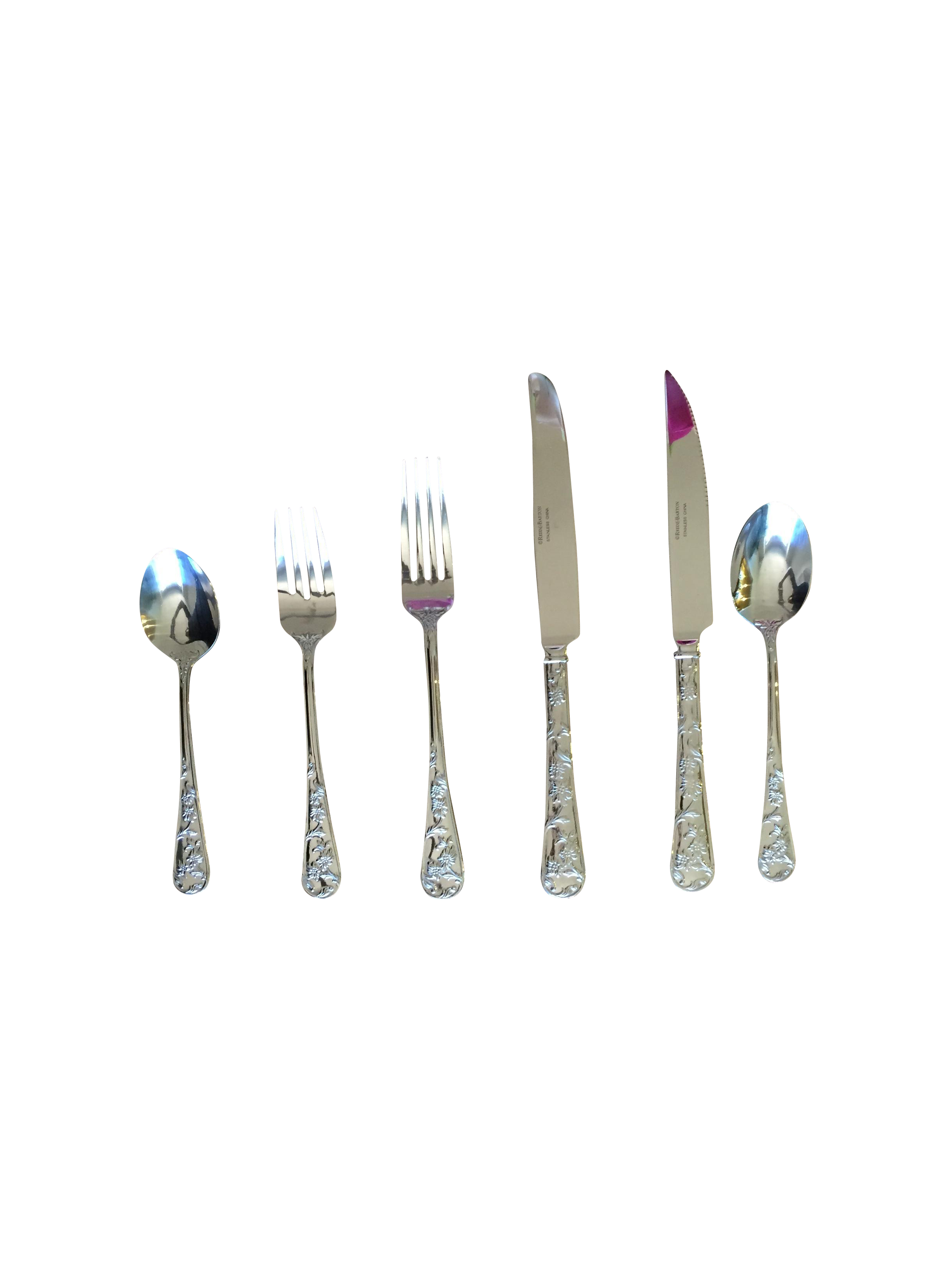 A Lot of 3 Reed & Barton 18/8 Stainless Durham-Matte Oval Soup Spoons 7