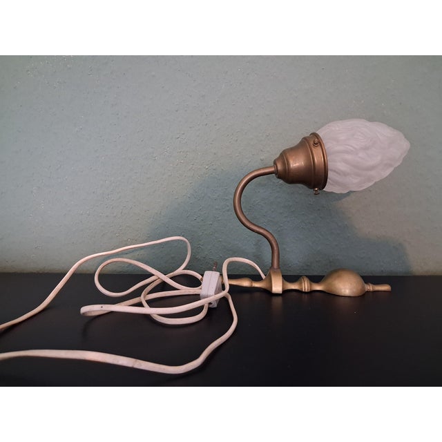 Metal Vintage French Floreal Wall Lamp, 1920 For Sale - Image 7 of 7