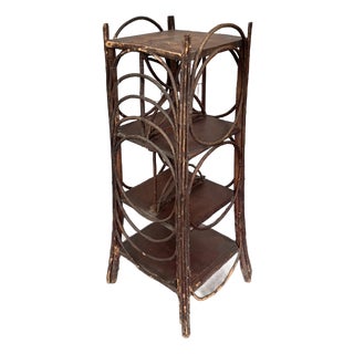 Rustic Adirondack Bentwood Twig and Branch Etager, Shelf - Folk Art For Sale