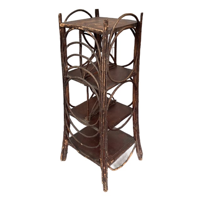 Rustic Adirondack Bentwood Twig and Branch Etager, Shelf - Folk Art For Sale