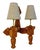 French Oak Double Sconce from Guillerme et Chambron, 1950 For Sale - Image 3 of 9