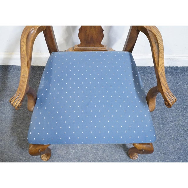 Brown Drexel Heritage Solid Walnut Early American Traditional Dining Arm Chair 186-810 For Sale - Image 8 of 11