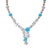 Nina Zhou Serenity Aquamarine Turquoise Diamond Statement Necklace in 14k Yellow Gold For Sale - Image 10 of 11