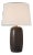 Chapman & Myers by Visual Comfort Signature Samara 30" Table Lamp in Dusted Cocoa with Linen Shade For Sale