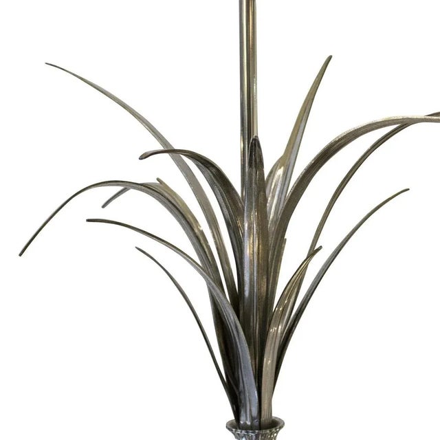 1960s Mid-Century Modern Table Lamp with Organic Leaves Decoration, Italy, 1960s For Sale - Image 5 of 7