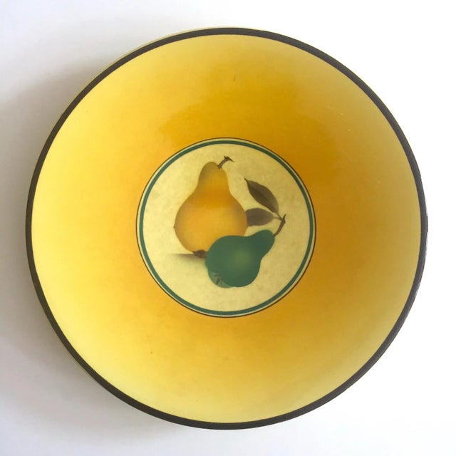 1950s Royal Copenhagen Vintage Mid Century 1950's Yellow Fruit Bellona Faience Porcelain Dessert Plates - Set of 5 For Sale - Image 5 of 13