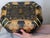 Maitland - Smith Mid 20th Century Maitland Smith Hand Painted Fabric Black Floral Design Wood Interior Hinged Box For Sale - Image 4 of 6