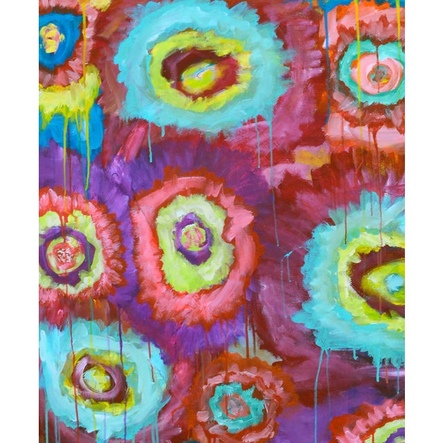 Color Burst Flower Abstract by Frank Thomas Romero For Sale - Image 4 of 11