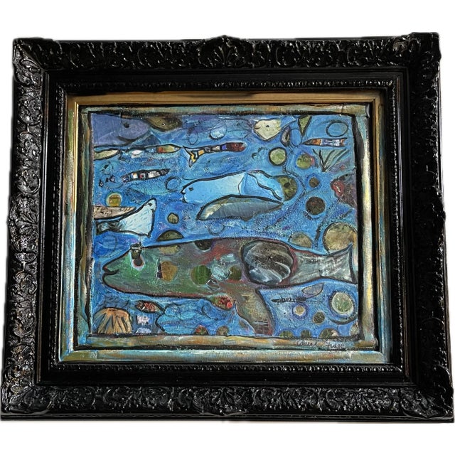 Contemporary “ Where Joy Is the Only Language Spoken”, Signed by the Artist Cheryl Fudge Contemporary Original Painting For Sale - Image 3 of 12