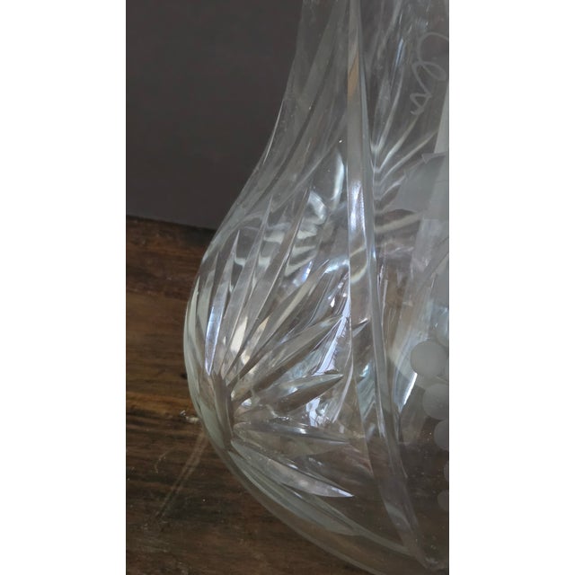 Mid 20th Century Cut Crystal and Silverplate Ice-Tube Beverage Pitcher For Sale - Image 11 of 18
