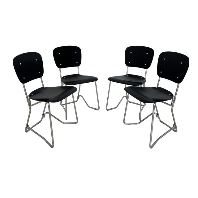 Alu-Flex Dining Chairs by Armin Wirth, 1960s, Set of 4 For Sale