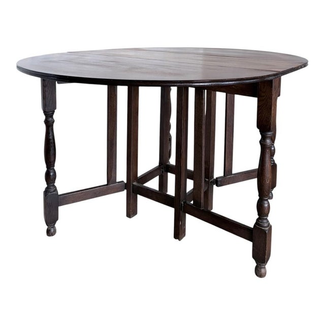 1950s Vintage Oak Drop Leaf Dining Table, 1950s For Sale - Image 5 of 10