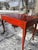 Vintage Chinoiserie Crimson Writing Desk – Hollywood Regency / Postmodern Eclectic For Sale - Image 4 of 11