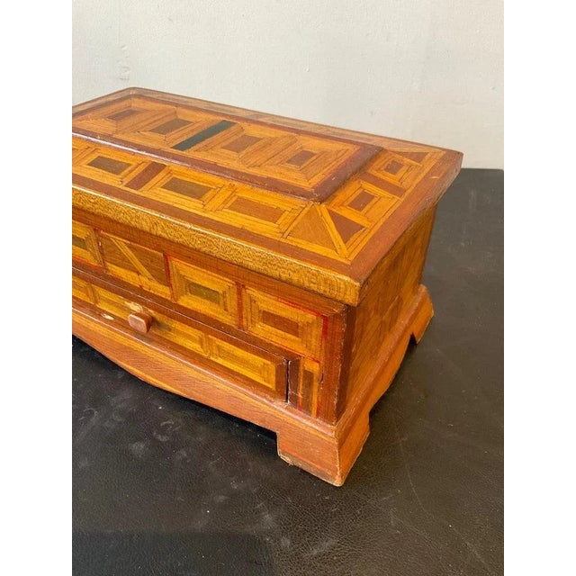 1910 Matchstick Jewlry Box For Sale - Image 10 of 13