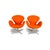 Swan Chair with Orange Upholstery by Arne Jacobsen for Fritz Hansen For Sale - Image 13 of 13