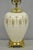 Victorian Vintage Lenox Porcelain and Brass Cream Jardinierie Decorated Table Lamp For Sale - Image 3 of 11