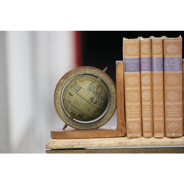 Mid-Century Modern World Globe Bookends, Set of 2 For Sale - Image 3 of 13