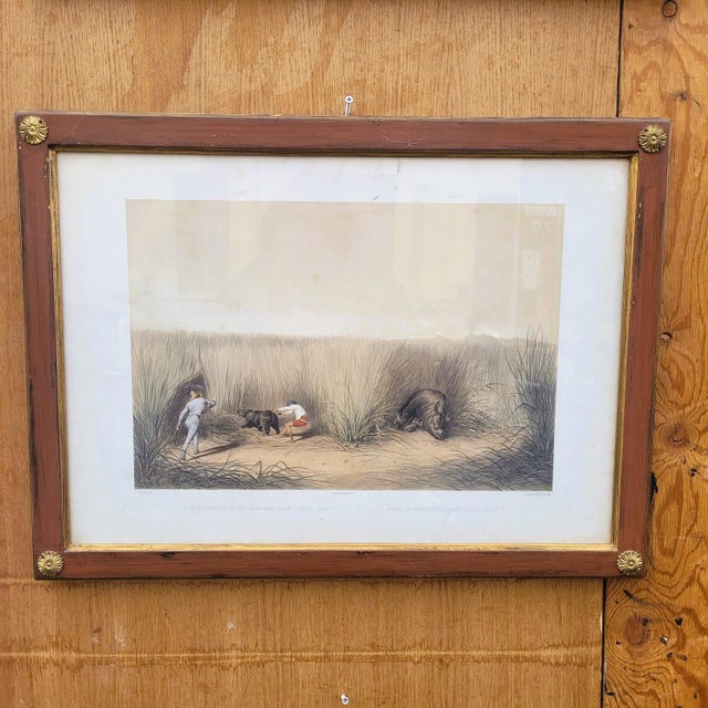 Unknown, Hunting in Asia, 1800s, Paper, Set of 7 For Sale - Image 6 of 18