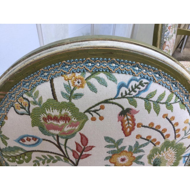 Gustavian Painted Chairs - W/New Upholstery For Sale - Image 10 of 11