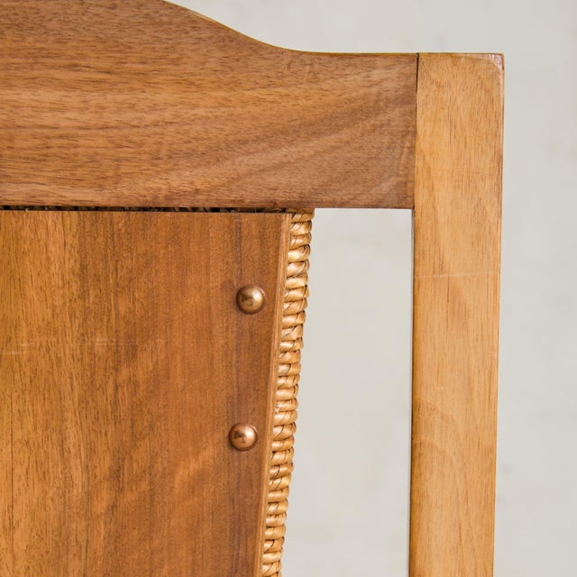 Wood French Wood + Rush Armchair in Style of Francis Jourdain, 1950s - 2 Available For Sale - Image 7 of 11