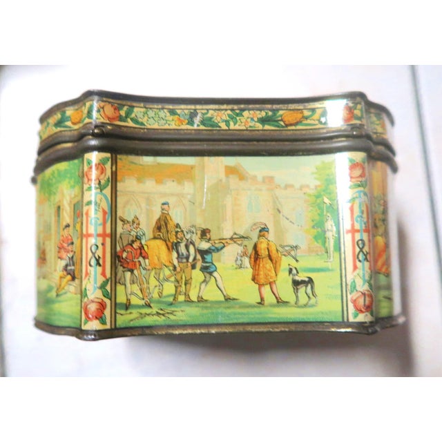 Green 1878 Paris Exhibition - Huntley & Palmers "The Grand Prize" Gold Medal & Diploma of Honour - Hinged Lidded Biscuit Tin c.1887 For Sale - Image 8 of 14