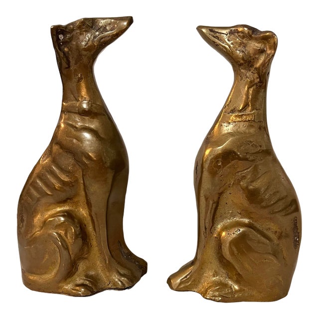 Brass Greyhound Bookends For Sale