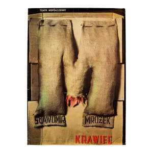 1978 Polish Theatre Poster - Krawiec (The Tailor by Skawomir Mrozek) - Przybyszewski & Malmurowicz