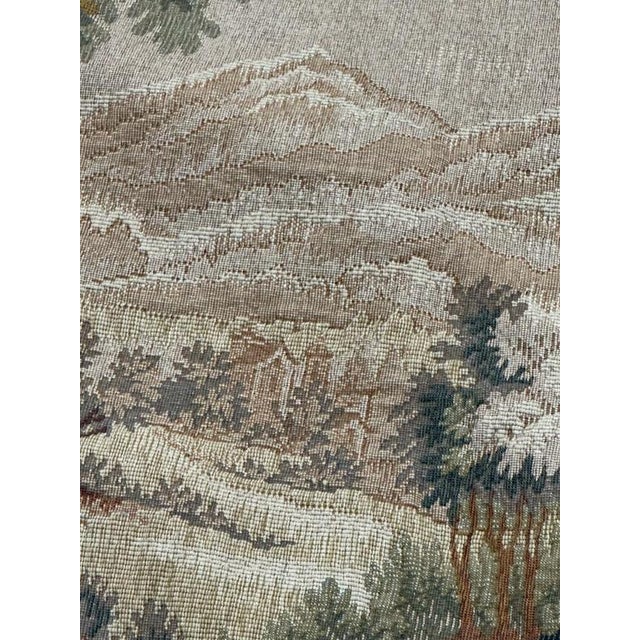 Green Vintage Aubusson Style Jacquard Tapestry, 1960s For Sale - Image 8 of 18