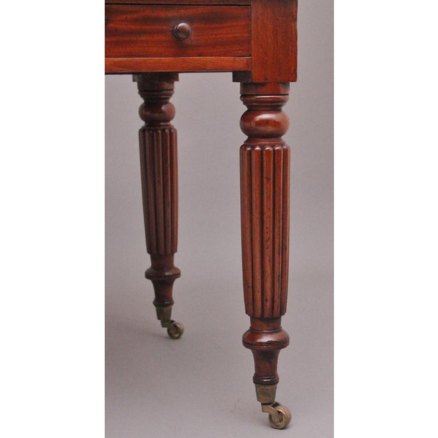 Wood Antique Mahogany Partners Writing Desk, 1840 For Sale - Image 7 of 12