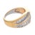 Vintage 2.10 Carat Diamond 14k Yellow Gold Band, Size 4.75 For Sale - Image 4 of 7
