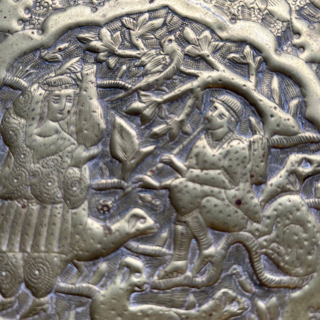 1970s 1970s Pastoral Scenes Brass Tray For Sale - Image 5 of 9