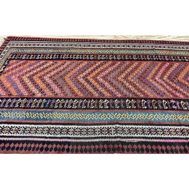 Antique Turkish Kilim Flat Weave, C-1900's For Sale - Image 9 of 10