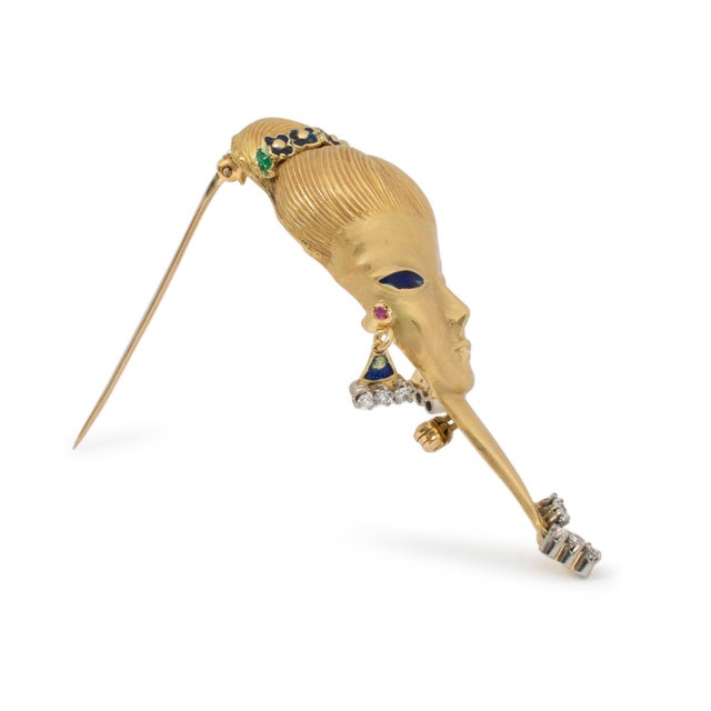 Gender: Ladies Metal Type: 18K Yellow Gold Length: 2.25 inches Width: 0.50 inches Weight: 10.87 grams Ladies 18K yellow...