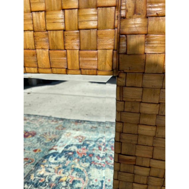 1970s Vintage Banana Leaf Beveled Statement Mirror For Sale - Image 5 of 8