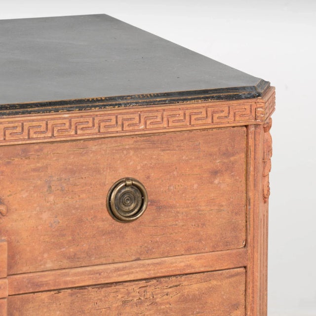 Painted Pine Gustavian Chest of Three Drawers, Sweden Circa 1840-60 For Sale - Image 6 of 12