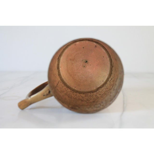 Metal Vintage Copper and Brass Mug Featuring an Aztec Calendar Design Medallion For Sale - Image 7 of 8