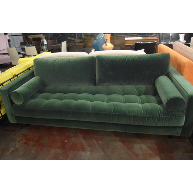 Sven Grass Green Sofa W Bolster Pillows By Article Chairish