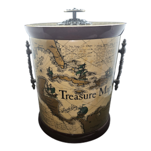 Vintage Cera Ice Bucket Features a "Treasure Map" Design