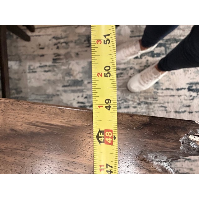 Extra Long Natural Slab Wood Dining Table by Restoration Hardware For Sale - Image 6 of 17