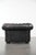 Black Chesterfield Sofa, Armchair, and Ottoman in Cowhide, Set of 3 For Sale - Image 15 of 18